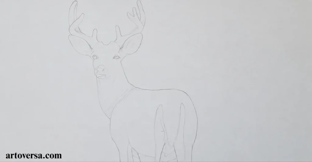 Step 1: Sketching the General Shape in 2D (2H Graphite Pencil)