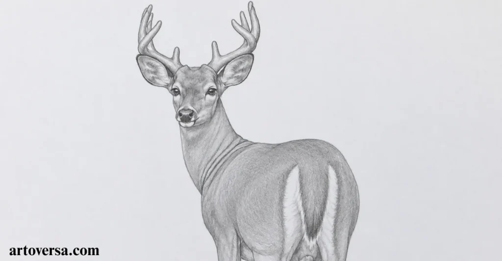 Step 4: Shading the Dark Details (5B Graphite Pencil)