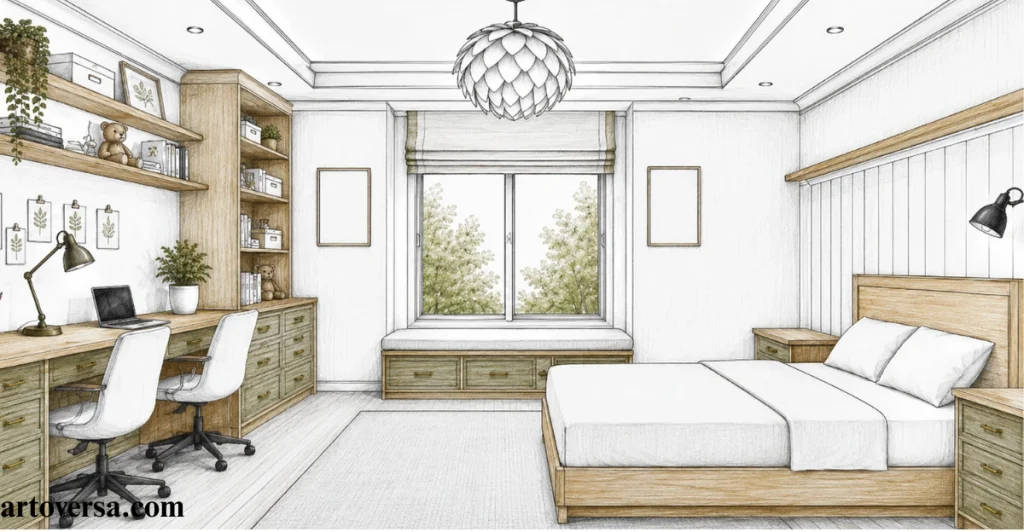 Add the Shelves, Cabinets, and Drawers