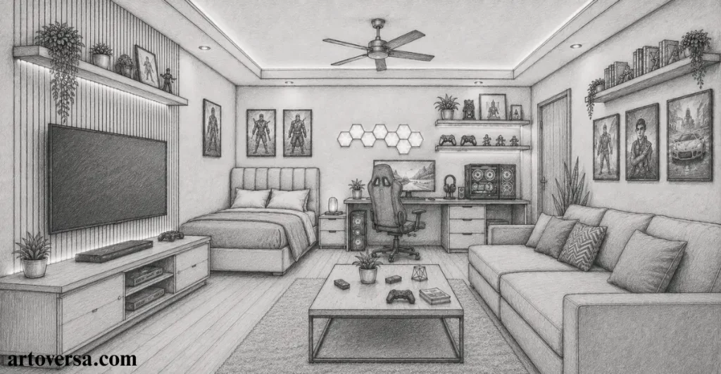 Draw the Shelves, Wall Art and Room Decor
