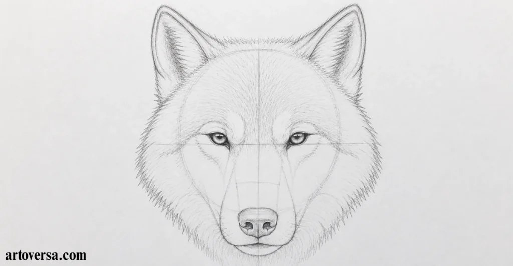 Add the Eyes Shading the Wolf’s Eyes