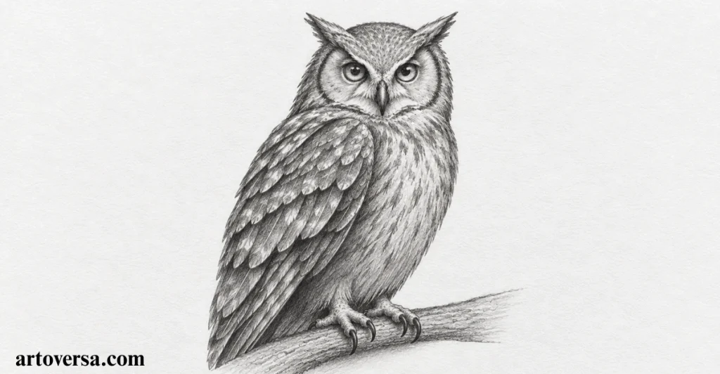 Shading the Owl’s Feathers