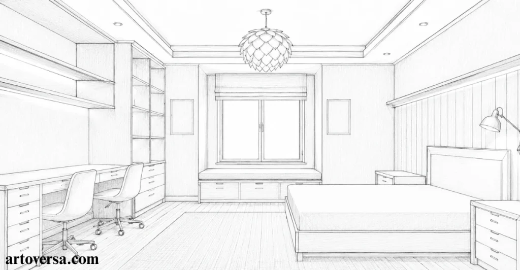 Draw the Basic Bedroom Structure