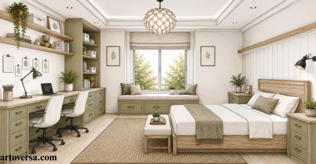 Add the Rug, Bench and Bedroom Accessories