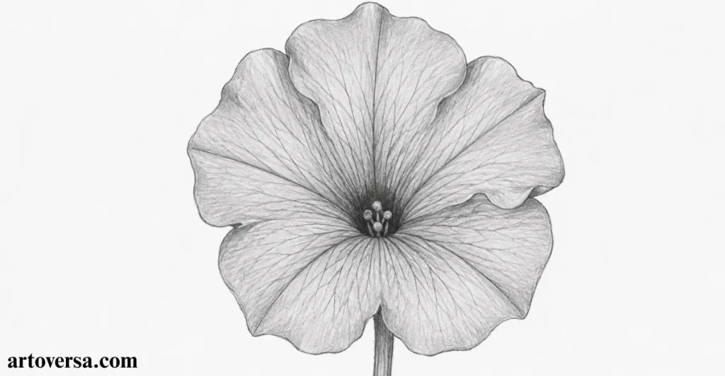  Shade the Whole Flower with an HB Pencil