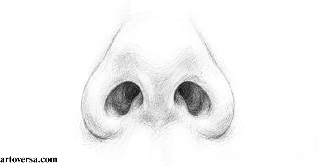 Draw the nostrils