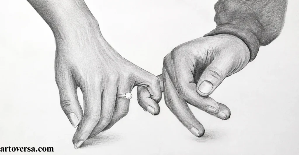 shading the Dark Values with a 2B Pencil