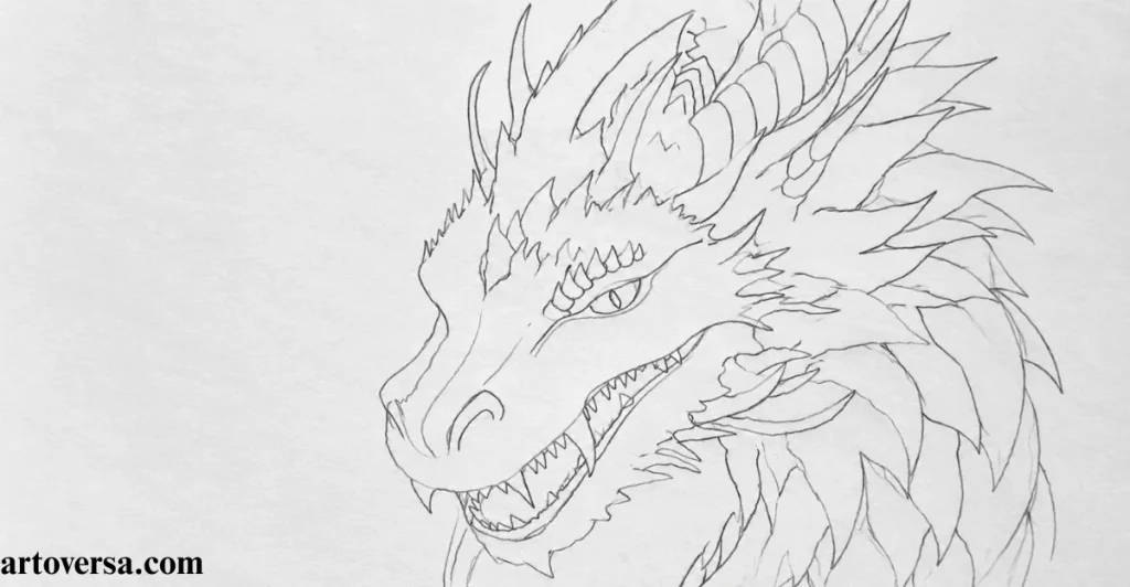 Detailed Dragon Sketch