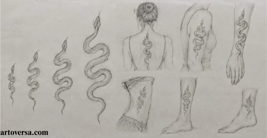 Decide on the Snake Tattoo Size and Placement