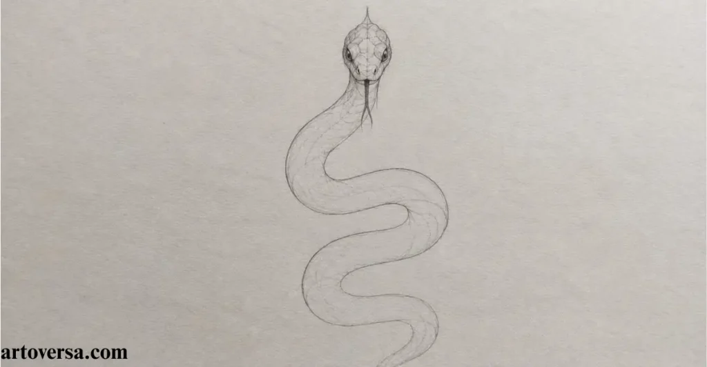 Draw the Snake’s Face and Eyes