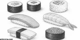 How to Draw Sushi Step by Step
