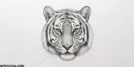 How to Draw a Tiger Face & Head Step by Step 