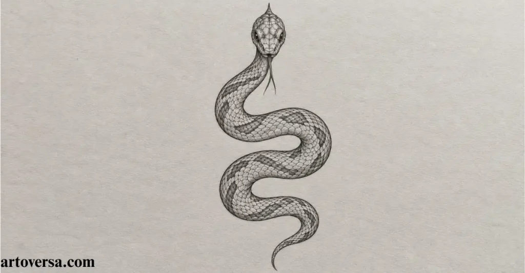 Refine the Snake Tattoo Outline
