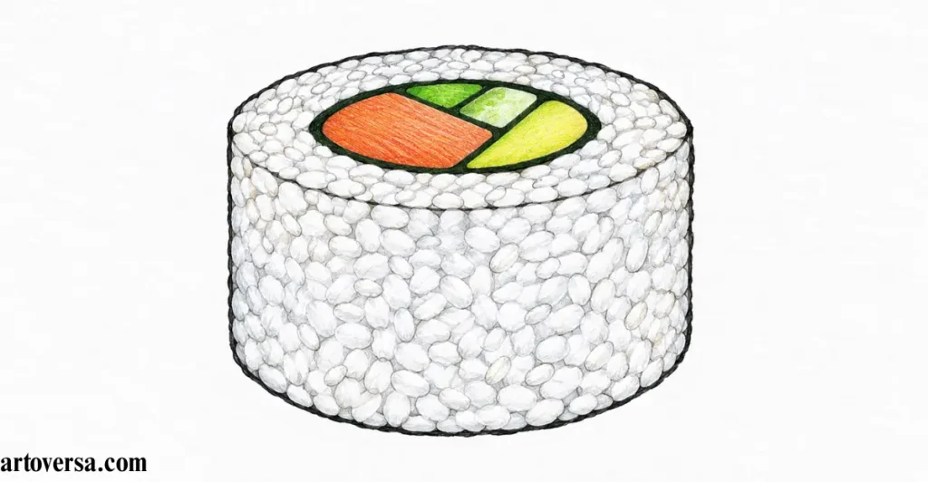 Step 4 – Color the Uramaki Drawing