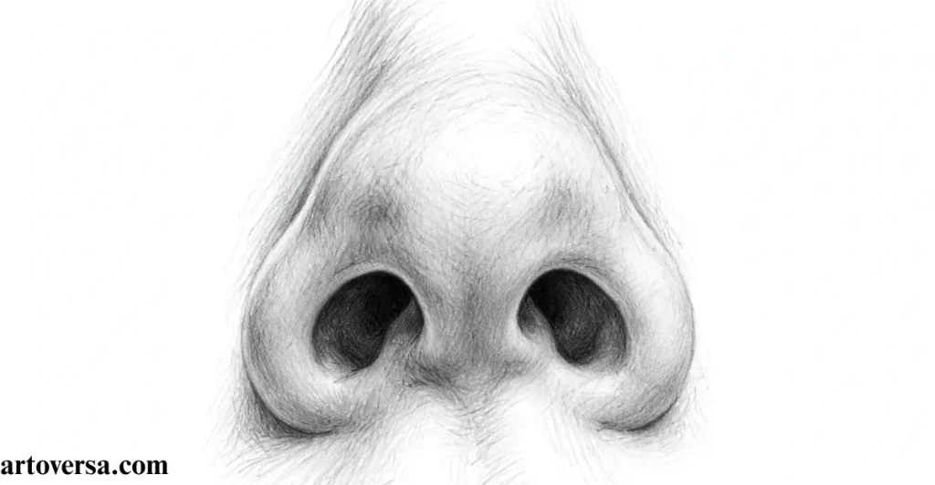 Shade the nostrils