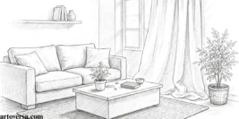 How to Draw a Living Room Step by Step