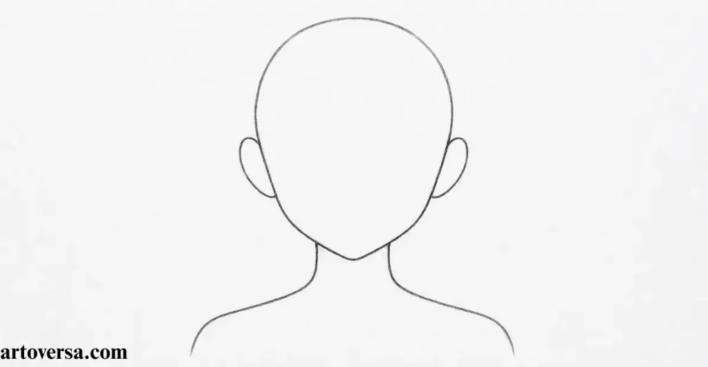 Step 1 – Make an Outline Drawing of the Head & Shoulders