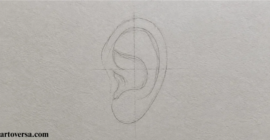 Make a Construction Line Drawing of the Inner Shape